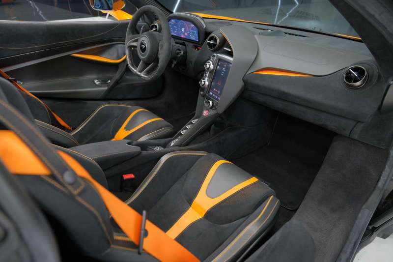 The cockpit of the 2020 McLaren 720S Luxury Edition