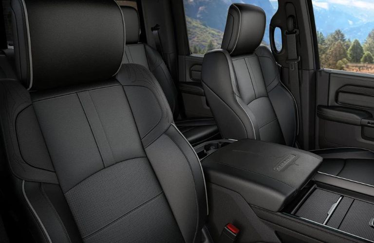 Front seats view of the 2023 Ram 2500 truck