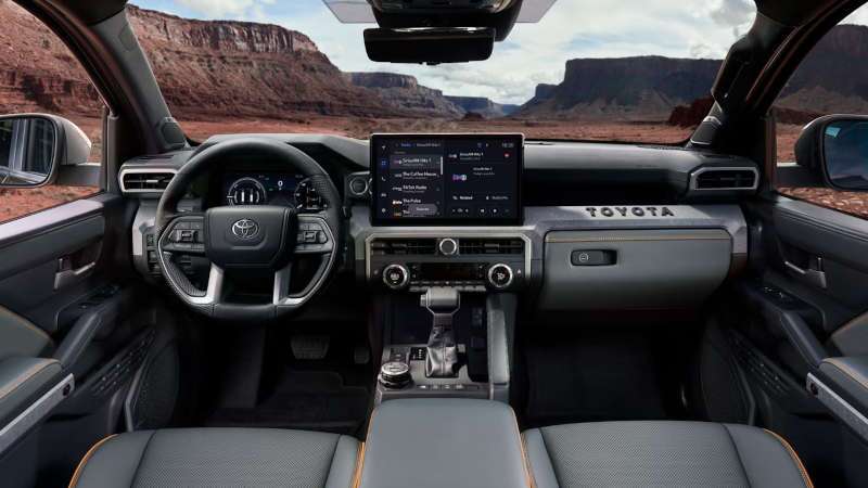 The cockpit of the 2026 Toyota Tacoma