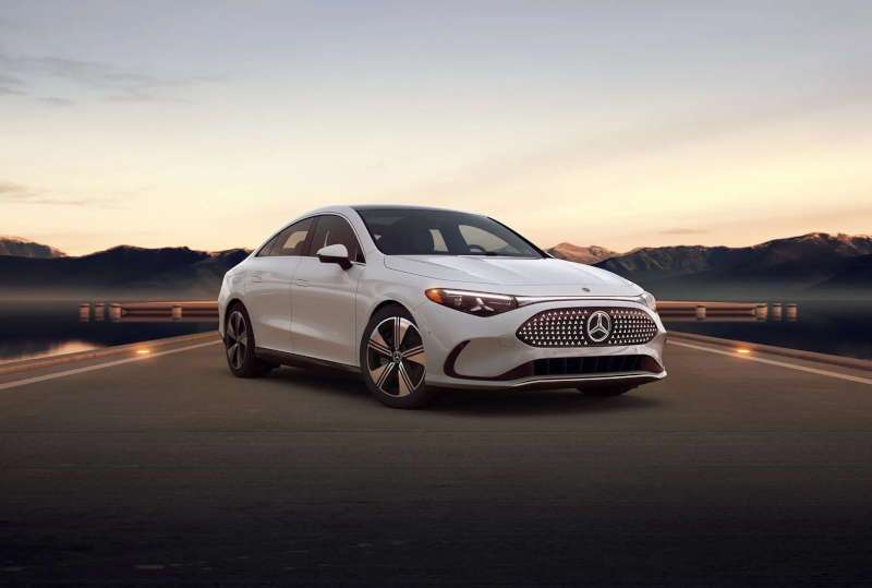 A front external view of the 2026 CLA 350 4MATIC® Sedan with EQ Technology