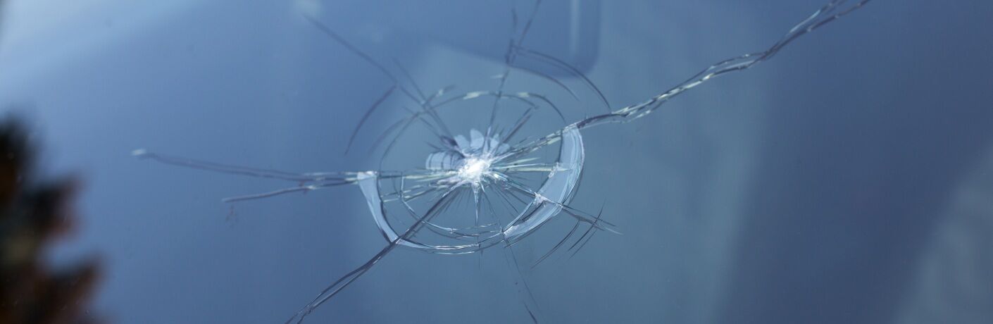 Major crack on a windshield