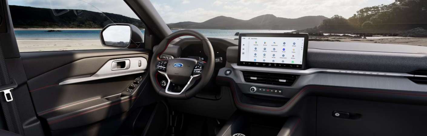 The cockpit of the 2026 Ford Explorer.