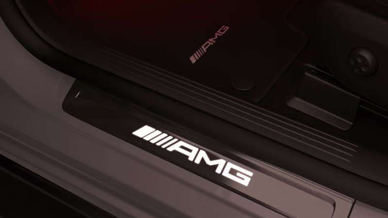 The door sill of the 2026 AMG® EQE 53 Sedan