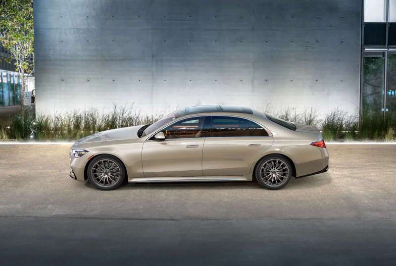 A side exterior view of the 2026 Mercedes-Benz S 500 4MATIC® Sedan