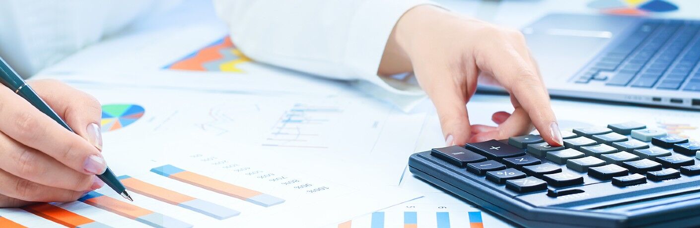 Person reviewing their finances