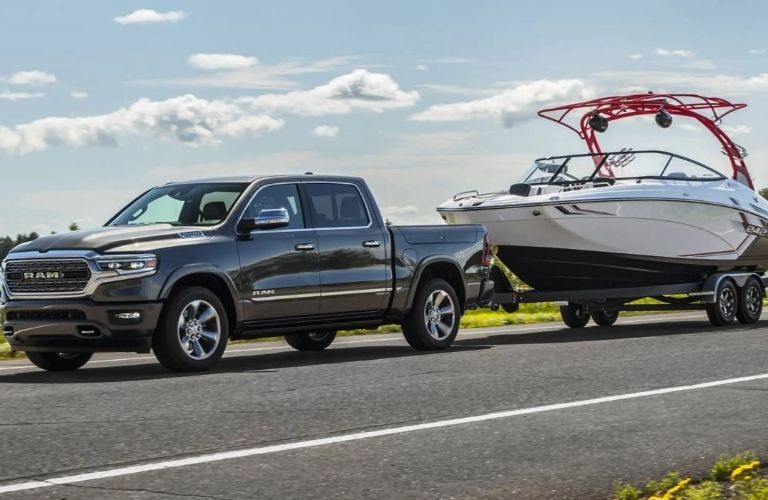 RAM Truck Hauling a boat