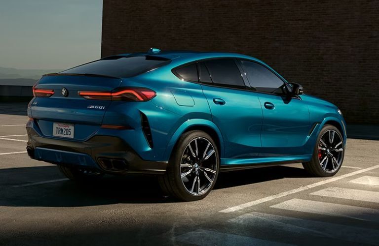 Rear three-quarter view of the 2024 BMW X6 Coupe SUV