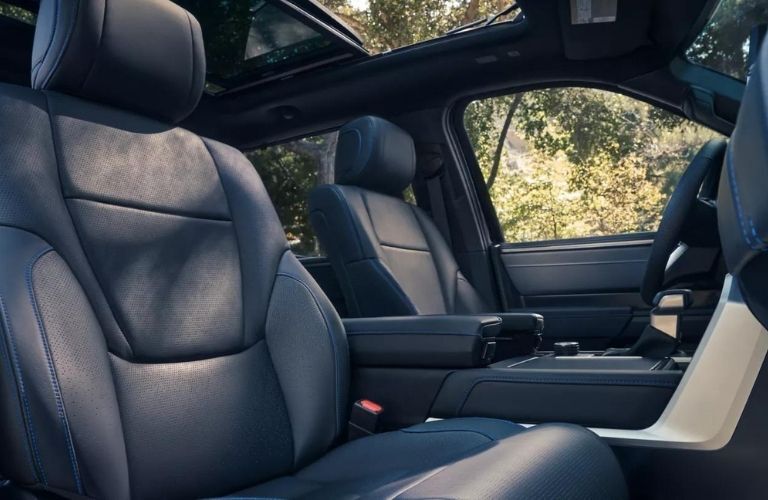 Seats and sunroof in the 2023 Toyota Tundra