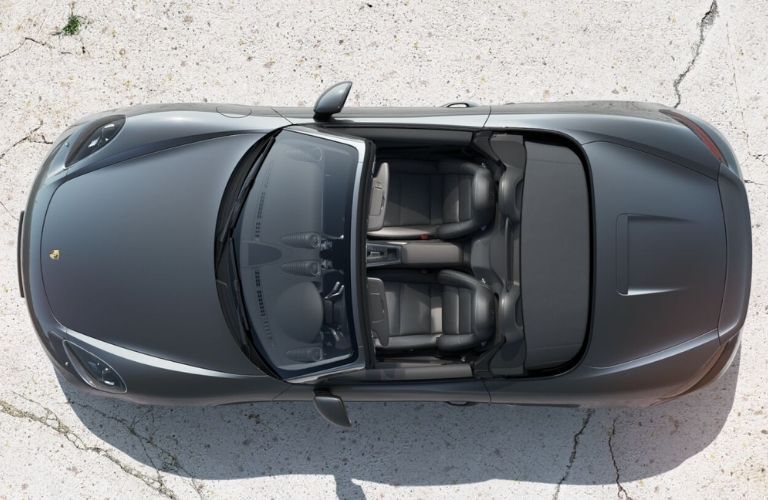 Top view of a 2022 Porsche 718 Boxster