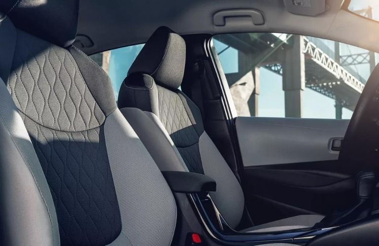 View of the 2022 Toyota Corolla front seats