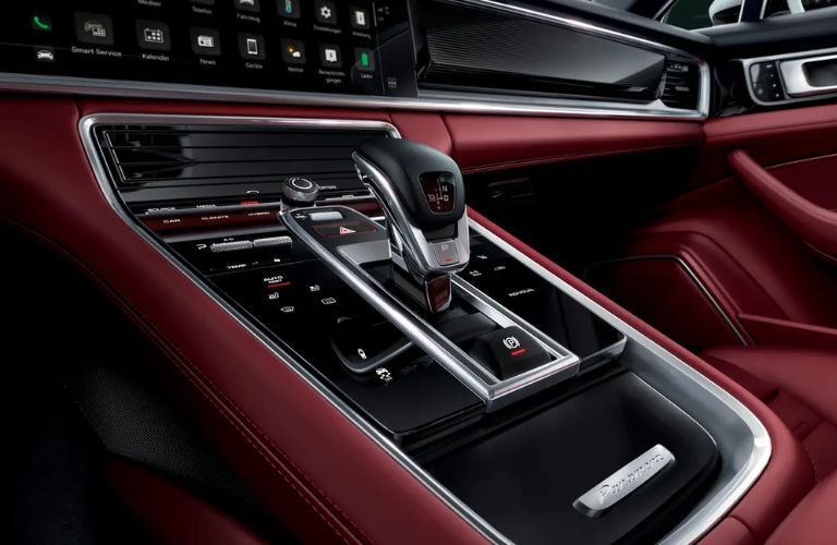 View of the center console in the 2024 Porsche Panamera