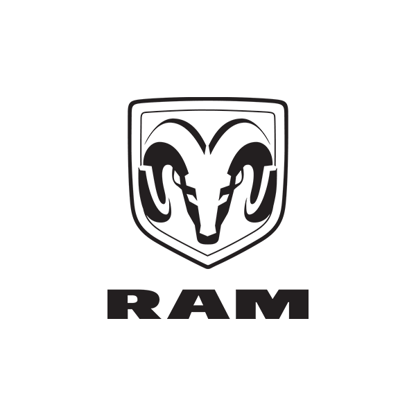 RAM flat black logo
