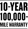 Industry Leading Warranty - 10-year/100,000-Mile Warranty