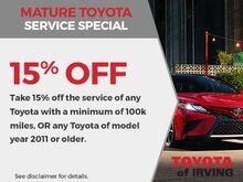 Service Specials Toyota Service