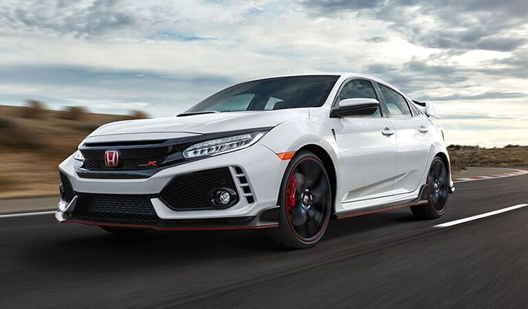 white Honda Civic Type R