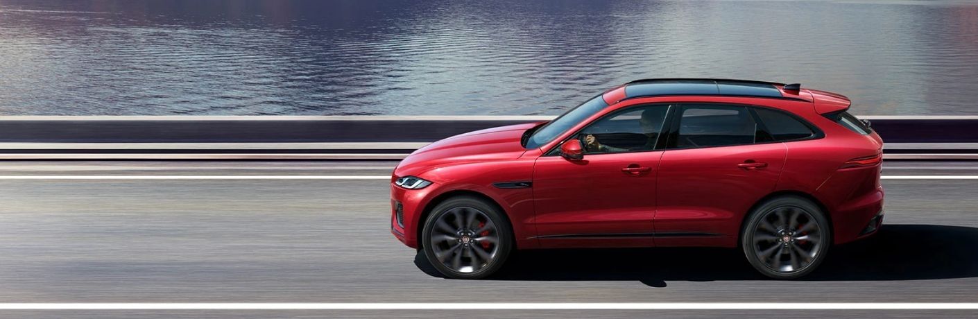 Jaguar car on a highway