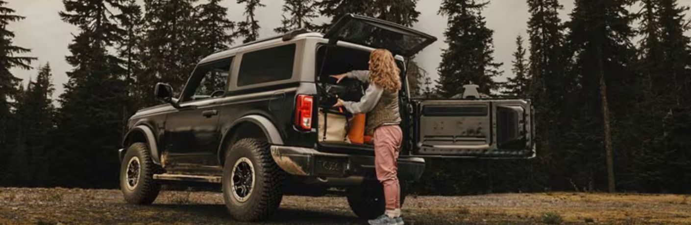 2025 Ford Bronco rear view with cargo area open