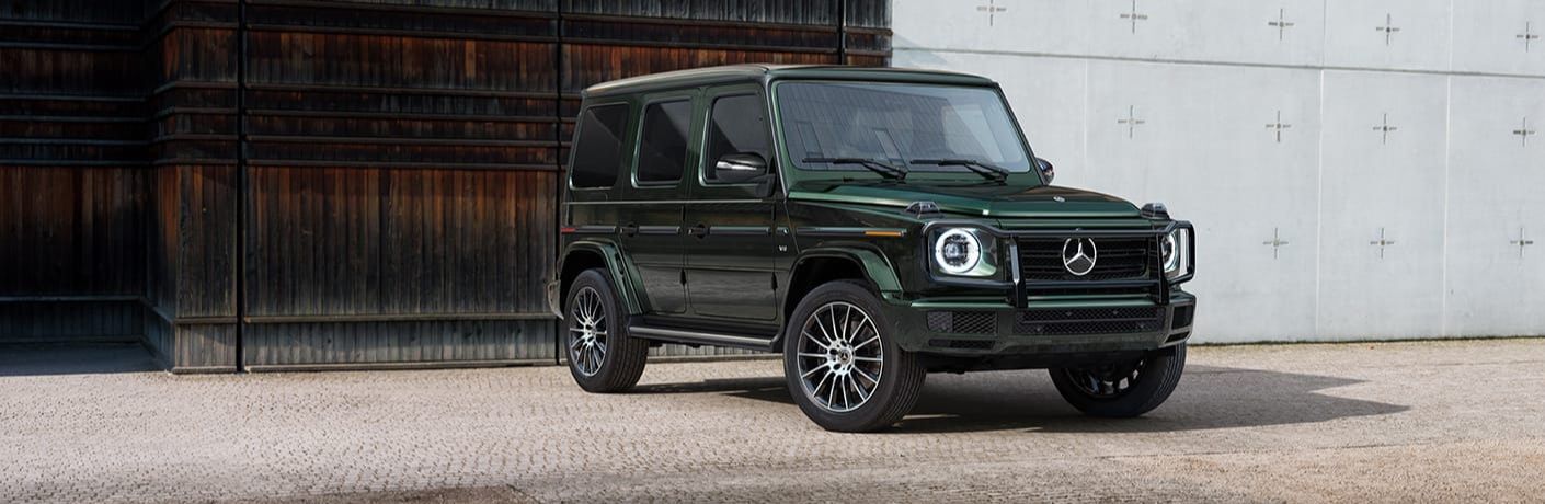 Front three-quarter view of the 2023 Mercedes-Benz G-Class parked