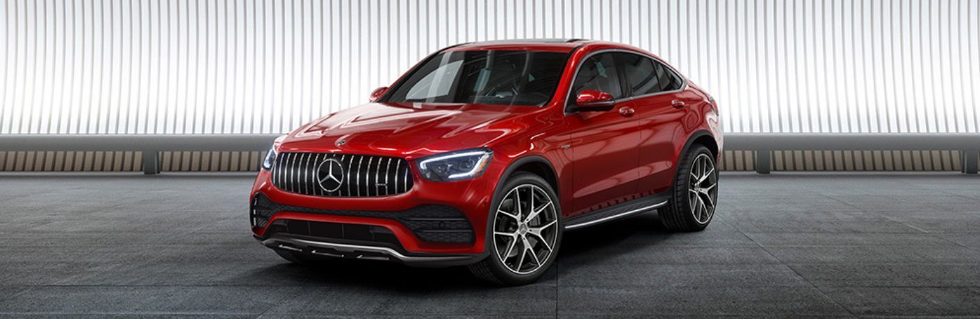 2022 Mercedes-AMG GLC 43 Coupe parked in red