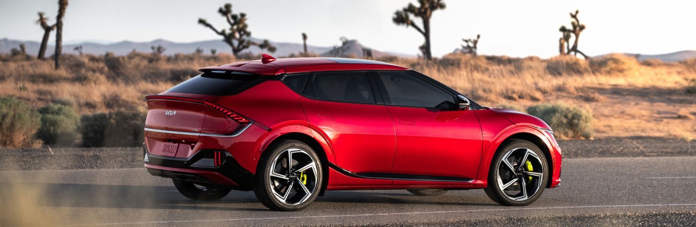 Side view of the 2024 Kia EV6 Red