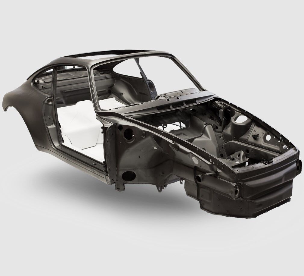 Porsche Coupe model chassis and body structure