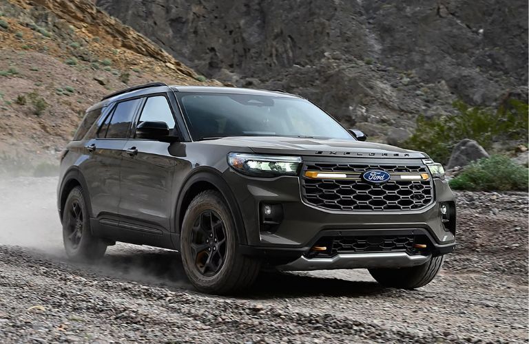 2027 Ford Explorer side and front view
