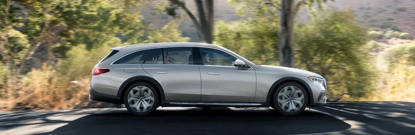 2023 Mercedes-Benz E-Class Wagon driving on the road