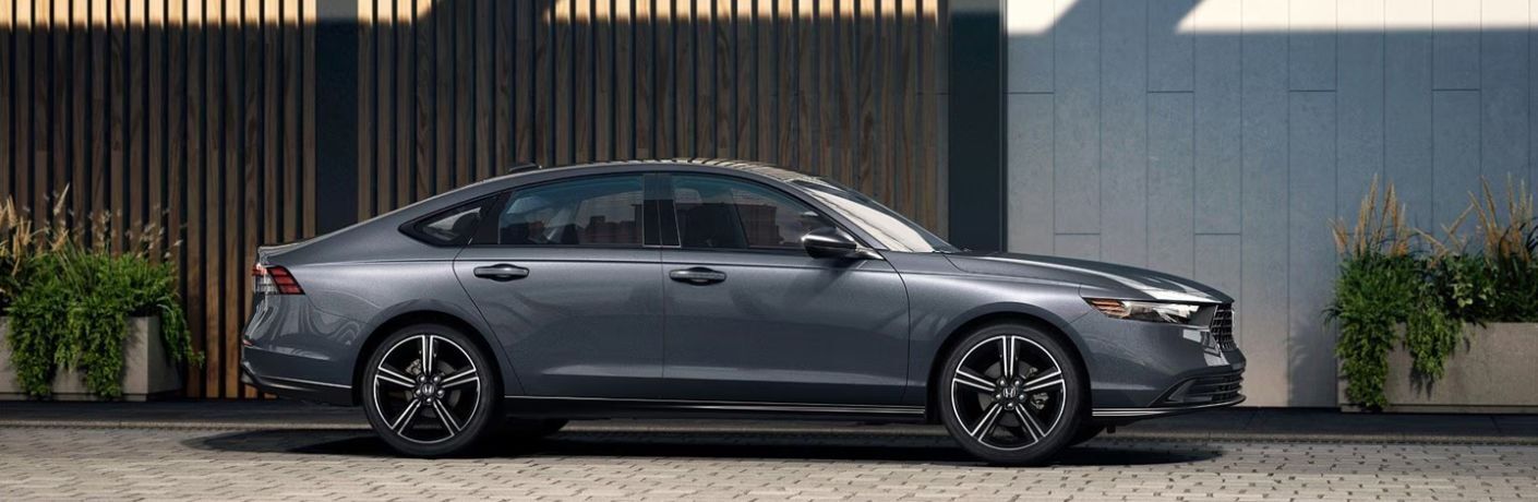 Side view of the 2026 Honda Accord Hybrid Gray