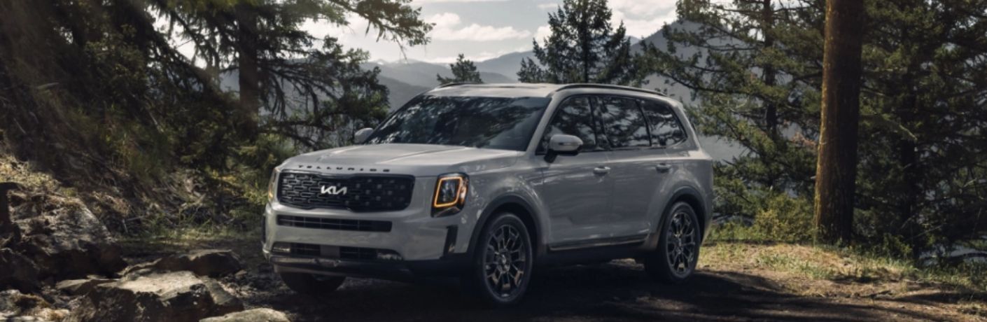 2022 Kia Telluride in the woods