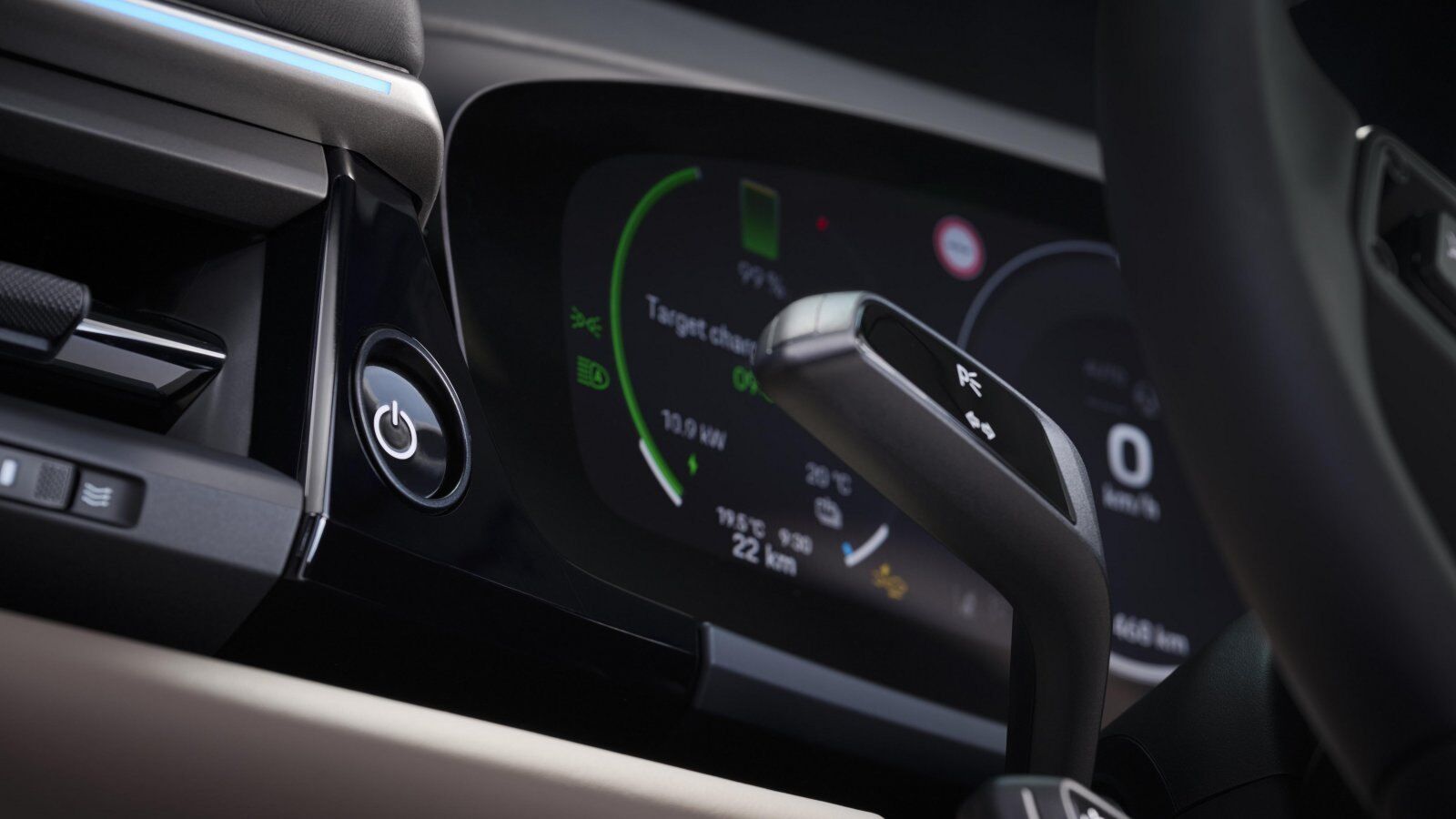 Porsche digital instrument cluster showing driver assistance information