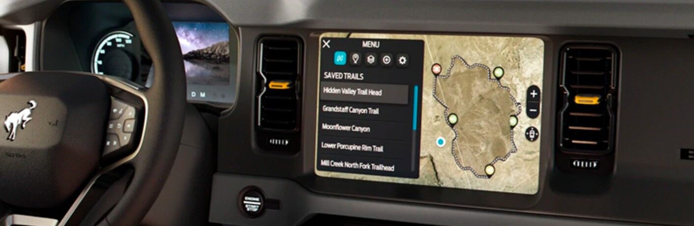 2021 Ford Bronco WildTrak front display screen