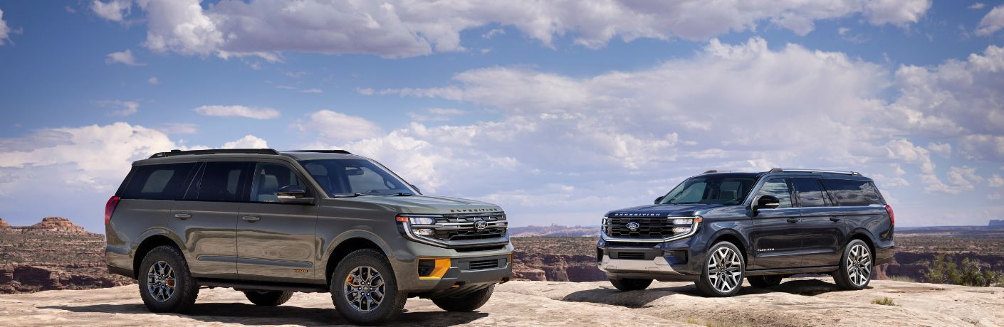 2025 Ford Expedition Tremor vehicles by a canyon