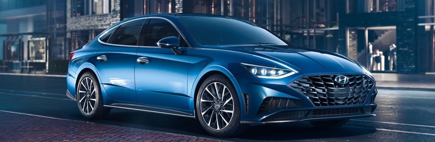 2022 Hyundai Sonata side and front view