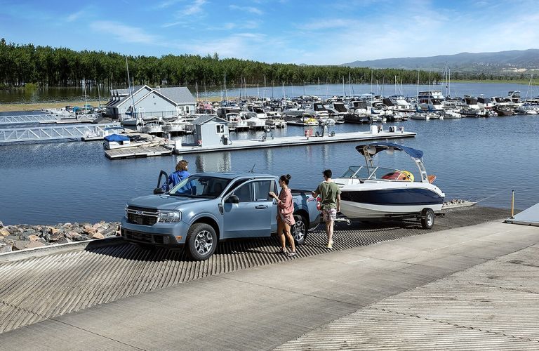 2024 Ford Maverick parked near a dock