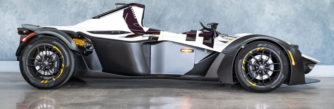 Front-quarter view of the 2023 BAC Mono