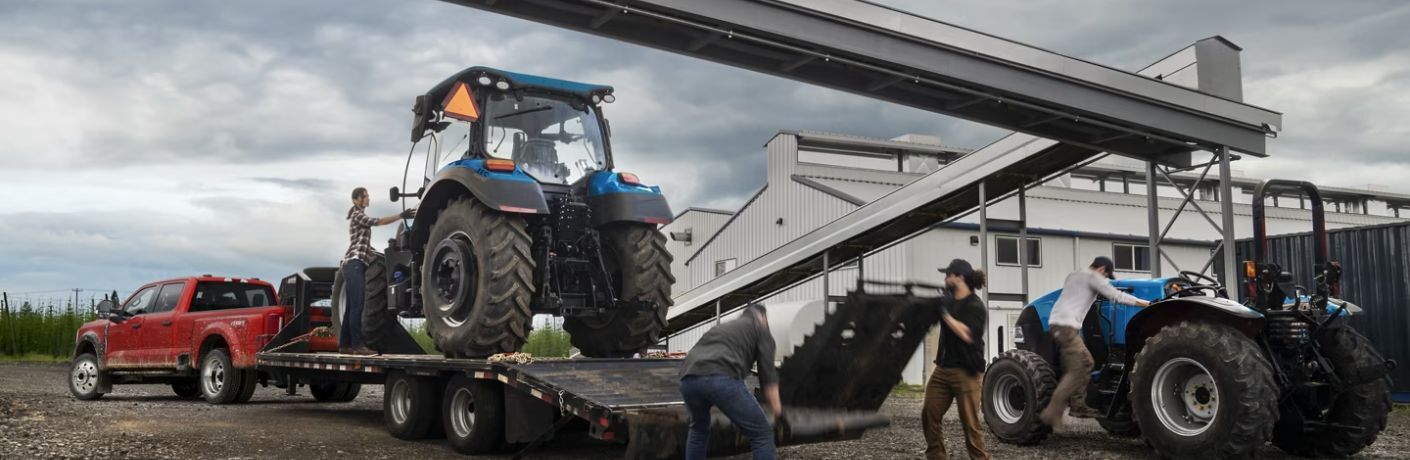 2024 F-350 towing a tractor
