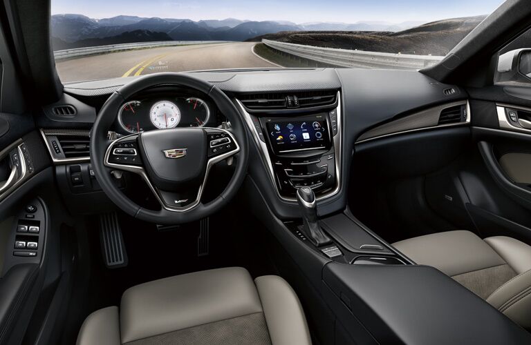 2016 Cadillac CTS steering wheel and dashboard