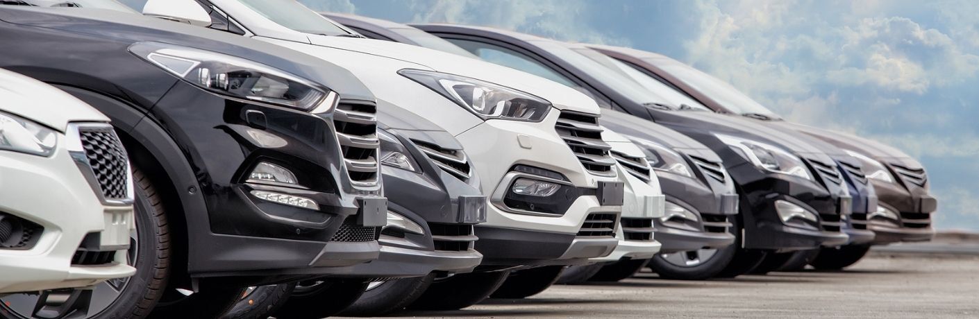 Used vehicles lined up