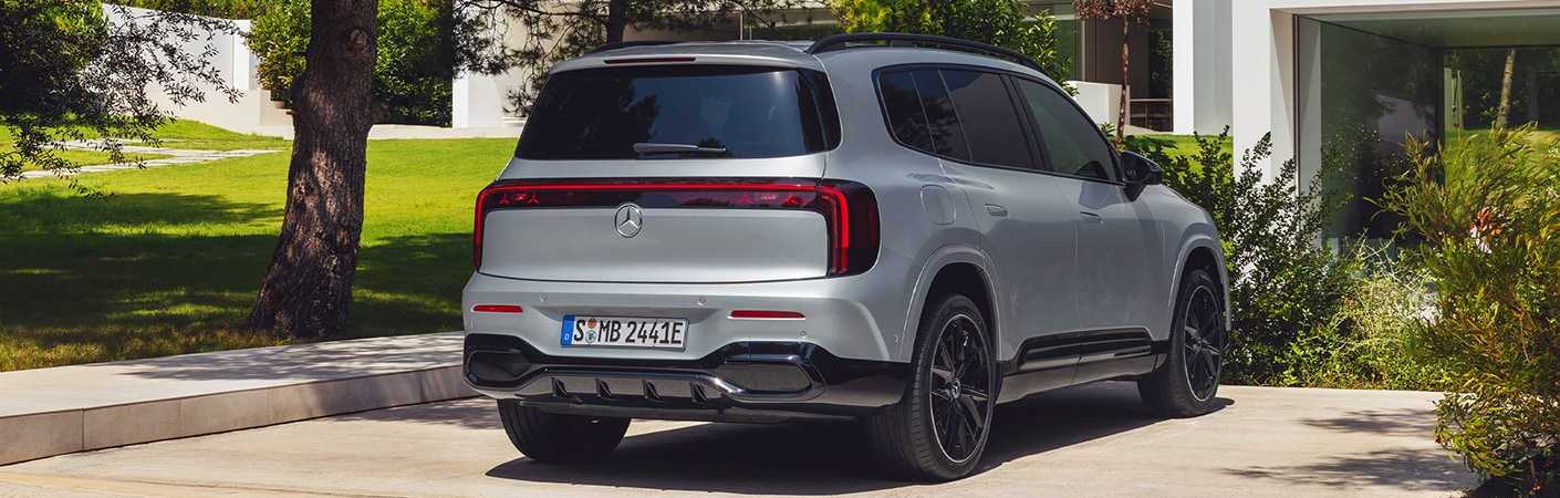 A rear exterior  view of the 2027 Mercedes-Benz GLB SUV