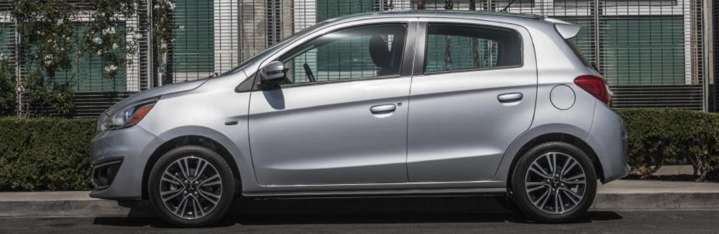 Side view of the 2018 Mitsubishi Mirage parked