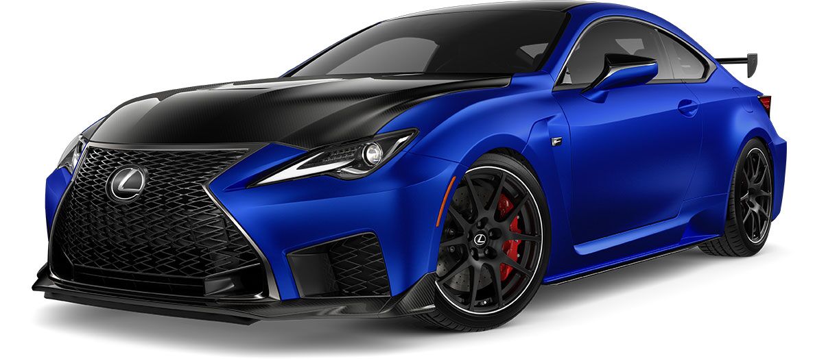 Exterior of the Lexus RC F Fuji Speedway Edition shown in Electric Surge.