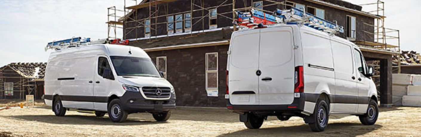 2025 Mercedes-Benz Sprinter Cargo Vans at a work site