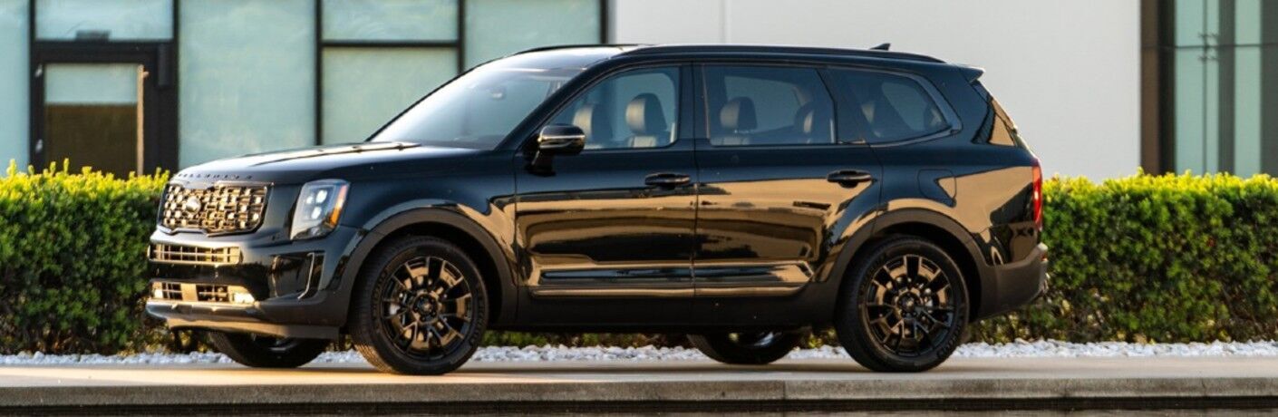 Black 2021 Kia Telluride Nightfall Edition Side Exterior