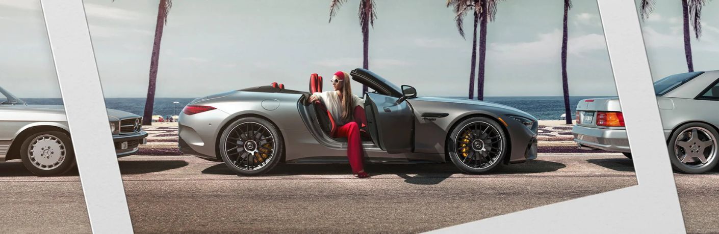 2025 Mercedes-Benz car side view by a beach