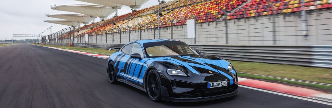 New Porsche Taycan Turbo GT exterior front view