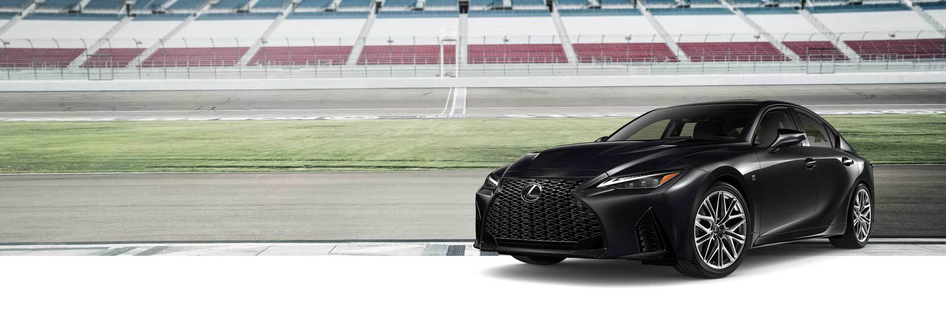 Exterior of the Lexus IS 500 F SPORT Performance Premium shown in Caviar.