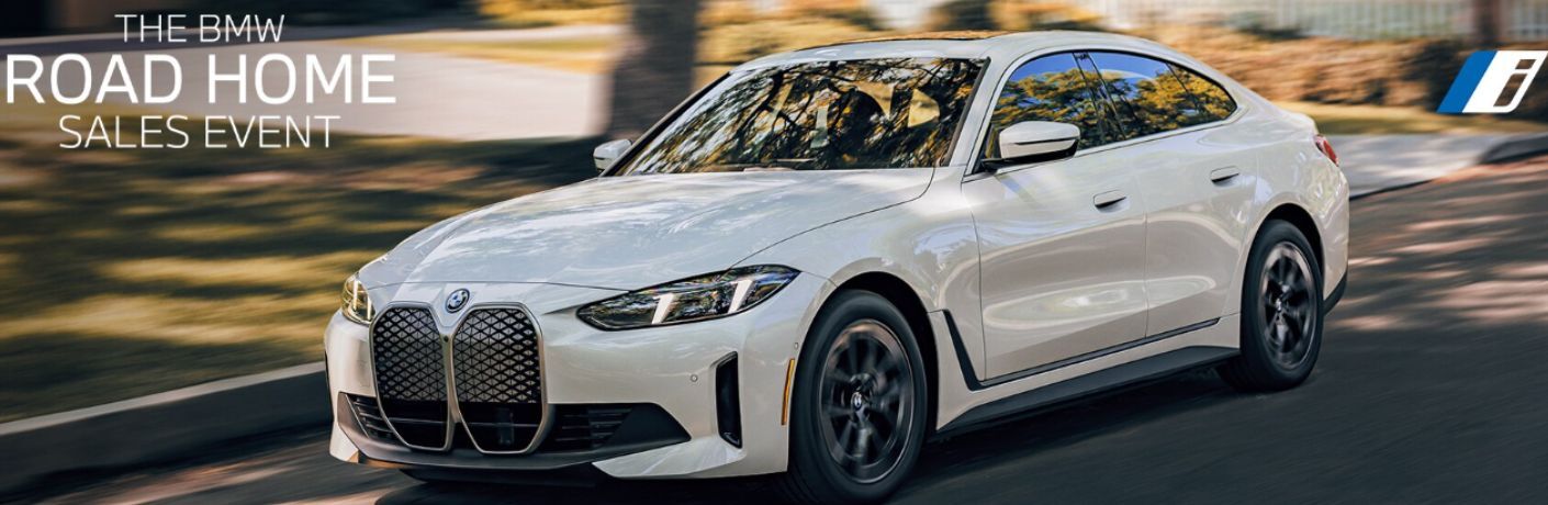 Banner for the 2024 BMW ROAD HOME SALES EVENT i4