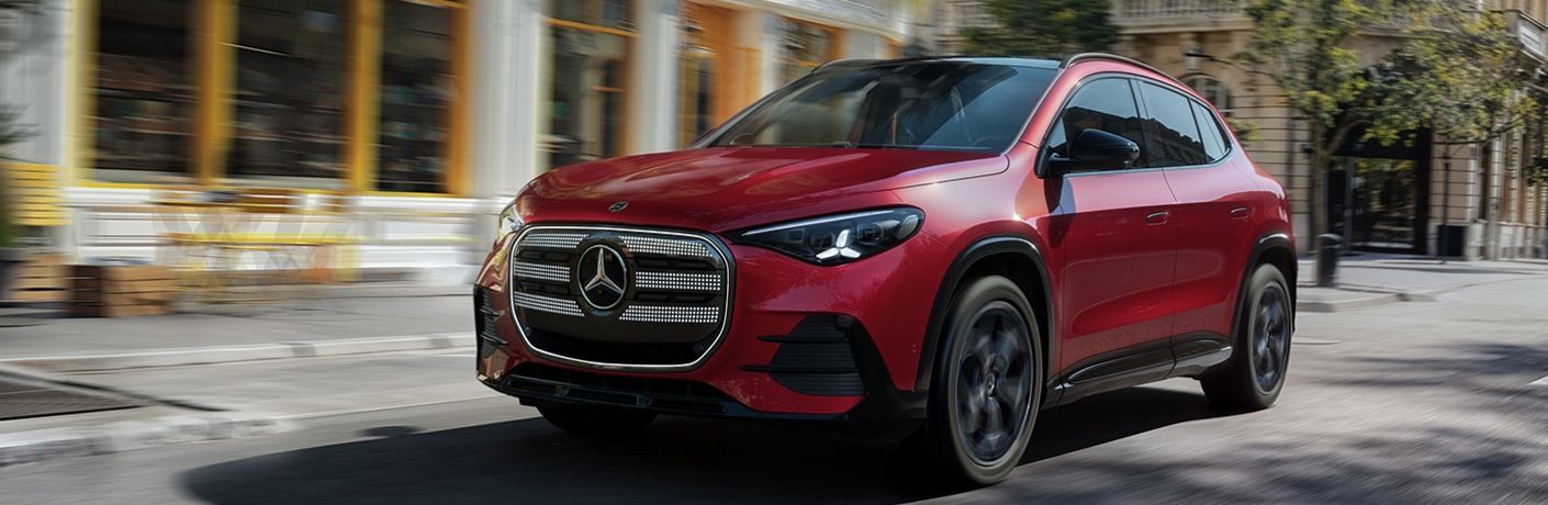 front quarter view of the 2028 Mercedes-Benz Electric GLA SUV