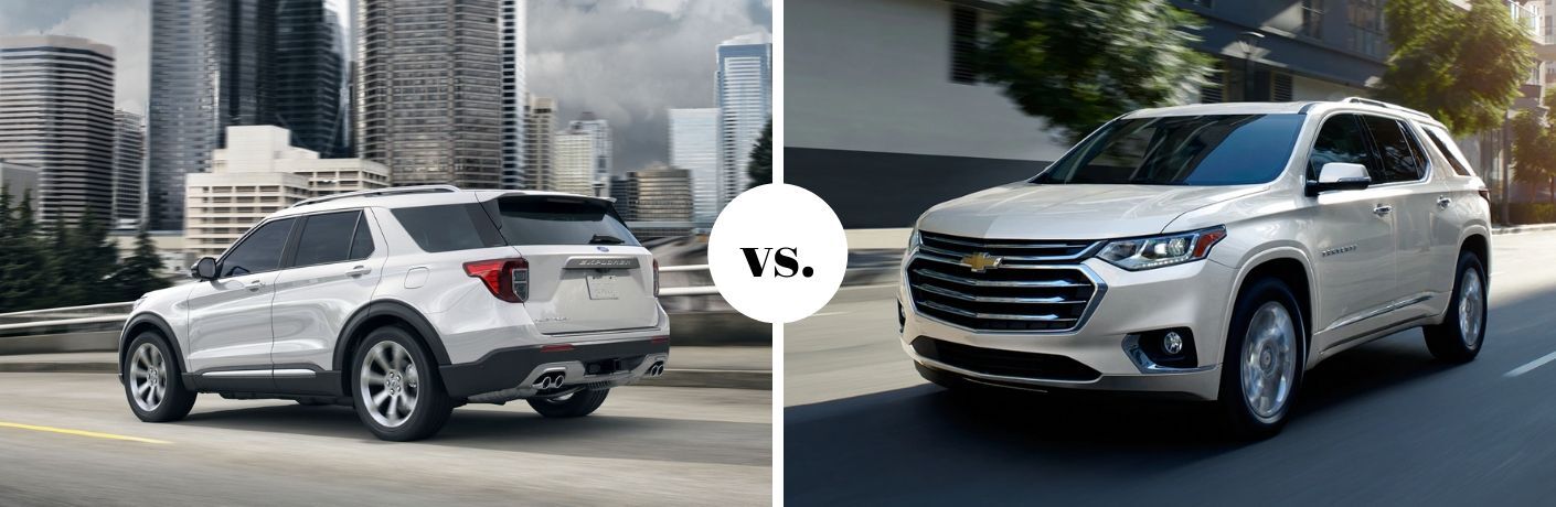 Ford Explorer and Chevrolet Traverse in comparison photo
