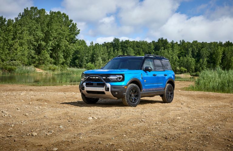 2025 Ford Bronco Sport front view on a dirt path